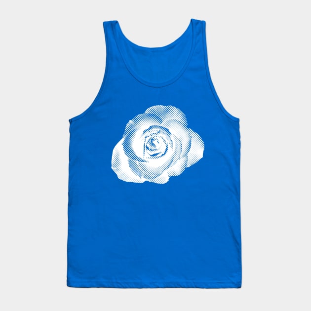 Flower Power White Tank Top by NorthOfLongIsland